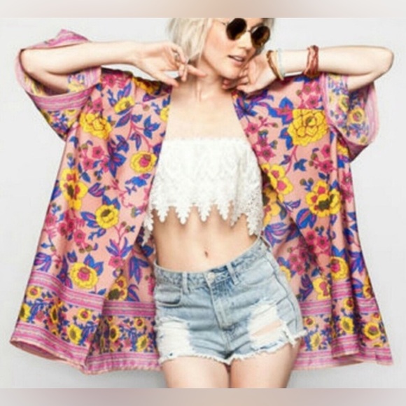 Billabong Mystic Pearl Cover Up Kimono Robe OS - Picture 2 of 4